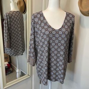 J Jill Wearever V-Neck Tunic - Petite Medium